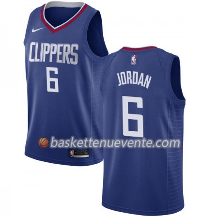 Maillot Basket Los Angeles Clippers DeAndre Jordan 6 Nike 2017-18 Bleu Swingman - Homme